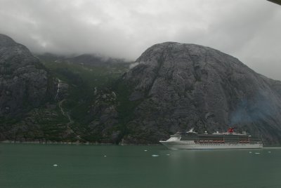 The sides of Endicott Arm on our way to the glacier, with another cruise ship added for scale.jpg