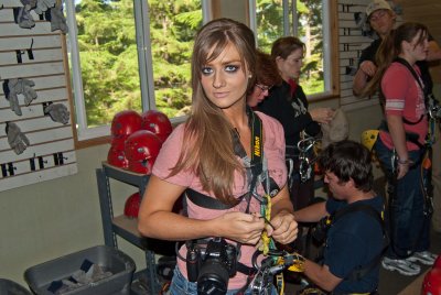 Baby Doll getting geared up to go zip-lining.jpg
