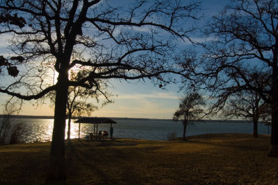 family at Grapevine Lake