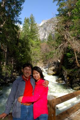 At bridge on Tenaya creek