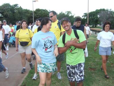 Charity Walk 2006...Eh Josh, wrong shirt!  Its All Good!