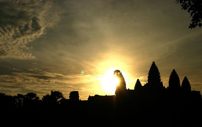 Sunrise at Angkor Wat. The best bit is when everyone leaves for breakfast afterwards!