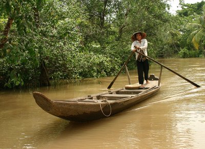Going to market on the Mekong Delta, Vietnam