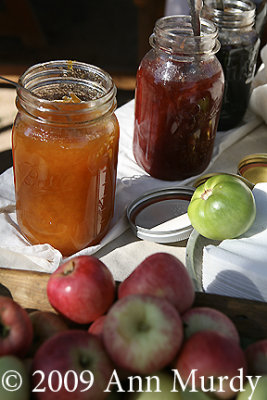 Jam and apples
