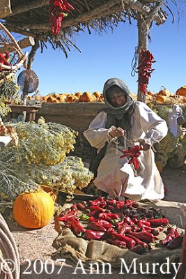 Stringing chiles