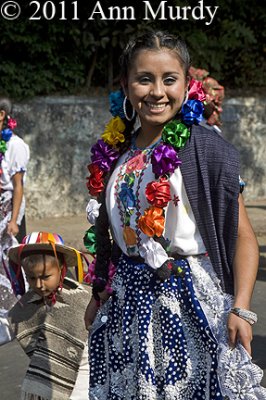 Young woman in parade