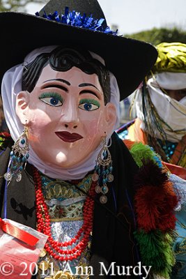 Masked dancer from Santa Fe de Laguna