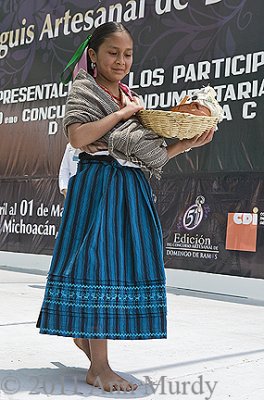 Girl in turquoise skirt