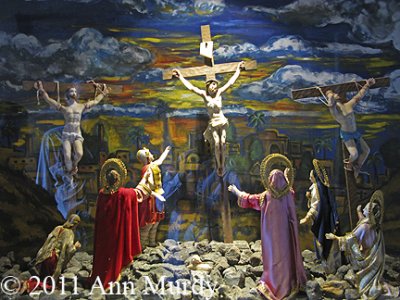 Crucifixion in wax