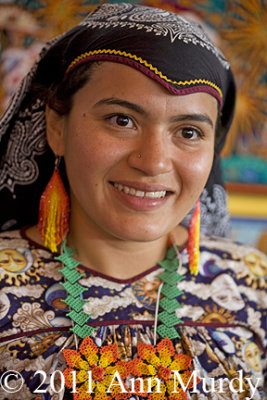 Rosy Valadez in Huichol dress