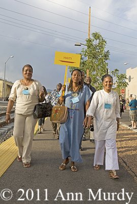 Artists from Haiti in procession