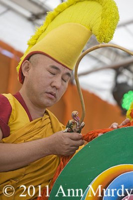 Tibetan Monk with drum