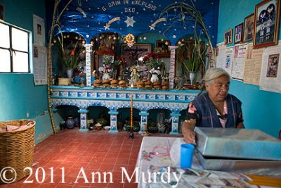 Marcelina preparing the altar