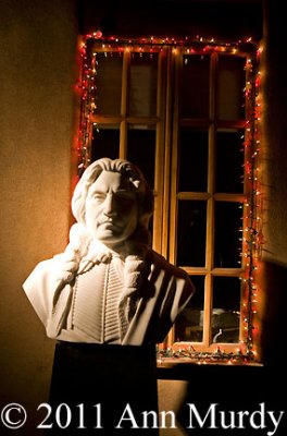 Bust with Christmas Lights