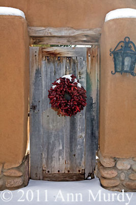 Doorway with Chile Wreath