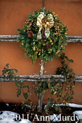 Christmas Wreath with coyote posts