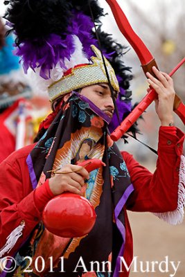 Chichimeca dancer with rattle and clacker