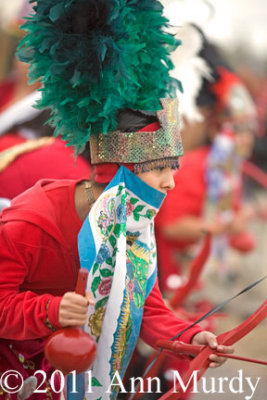Chichimeca dancer on plaza