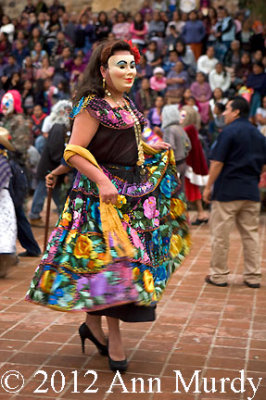Dancer in traje from Chiapas