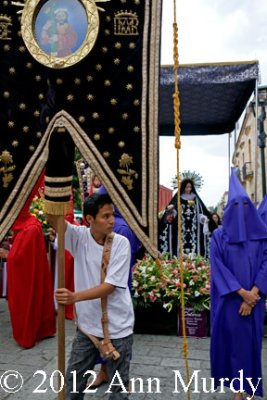 Waiting for procession to start