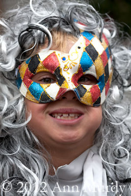 Boy wearing mask