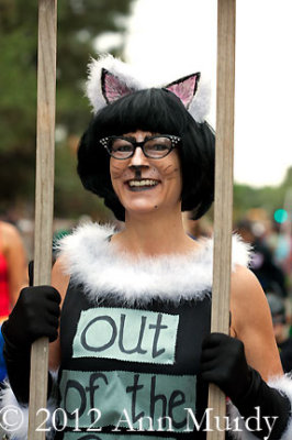 Lady dressed as cat