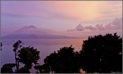 Volcano Agua on lake Atitlan
