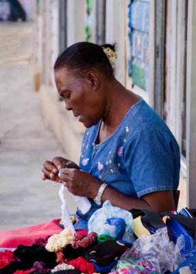 Sewing on the Street
