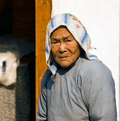 lady with towel