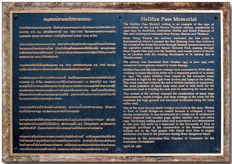 Hellfire Pass Memorial