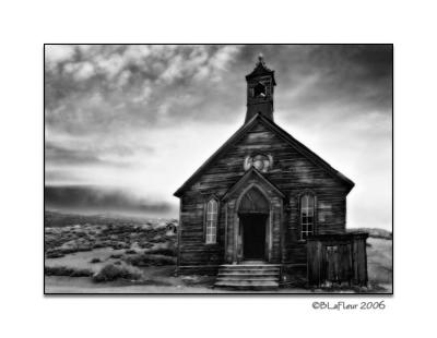 Bodie Church in B&W