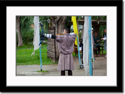 Participant of an Archery Tournament