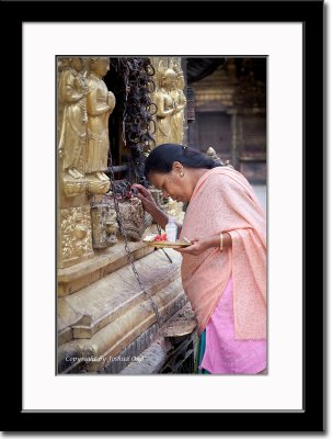 A Worshipper at Swayambhunath Temple
