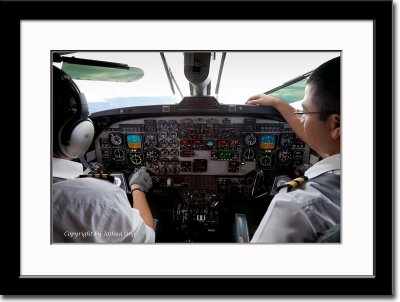 Cockpit of Buddha Airs Pratt & Whitney