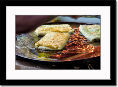 Egg Martabak Being Fried