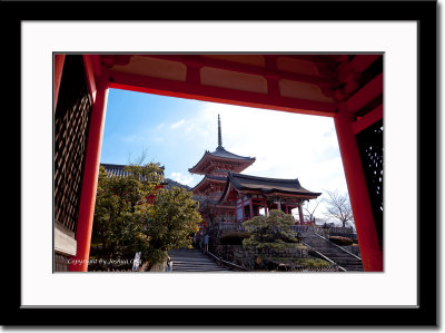 Kiyomizu Temple Viewed Through the Gate