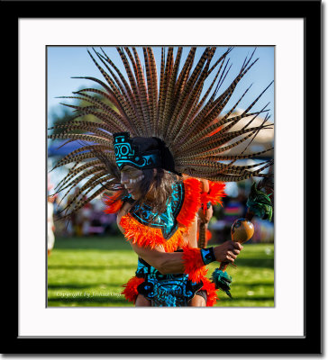 Painted Face Aztec Dancer