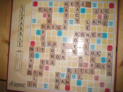 The finished game - Susan won