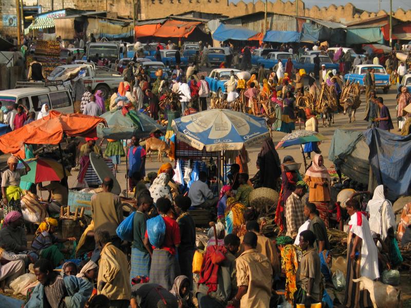 Busy market