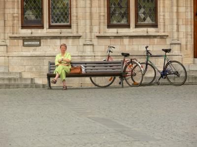 Woman in green