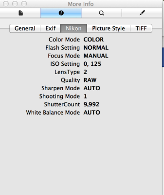 D80 exif info shutter count