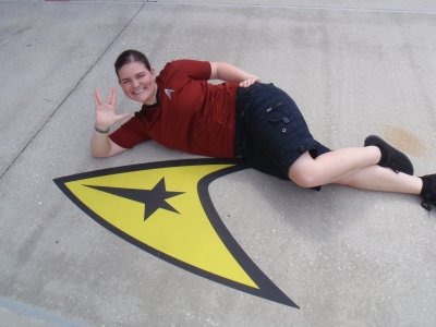 The Star Trek Symbol on the ground