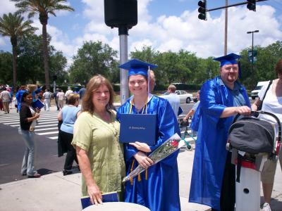 With mom after graduation