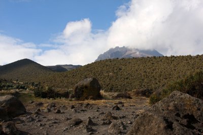 Mawenzi covered by clouds