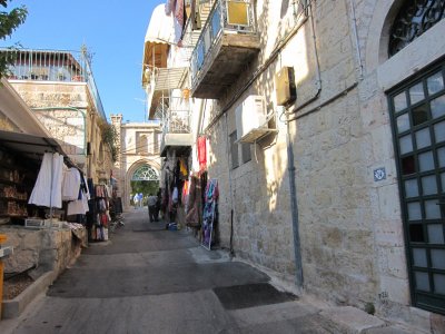 shops along street-Ein Kerem (ancient town outside of Jerusalem)