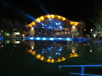 the wedding of Tami and Micha's daughter Yael to Gidi- this is the pool and event building