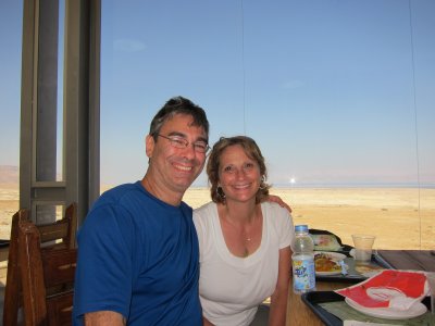 Rich and Galina at lunch after Masada