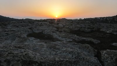 sunset over Yodfat mountain