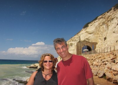 Galina and Rich at Rosh HaNikra