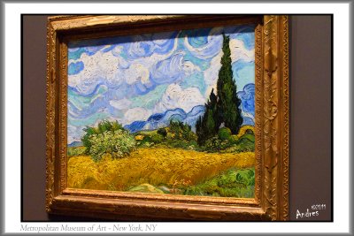Korenveld met cypressen - Vincent van Gogh